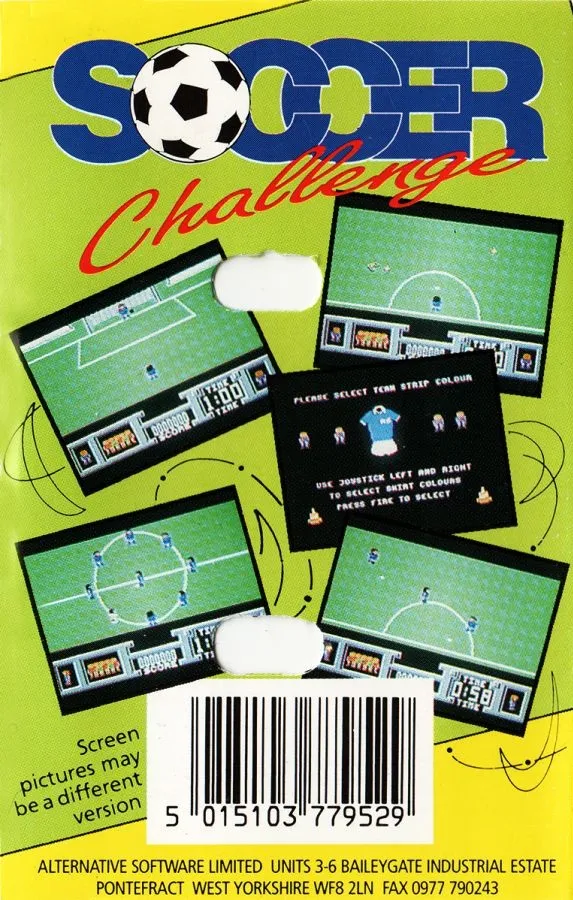 Soccer Challenge box back
