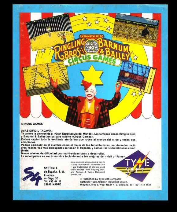 Circus Games box back