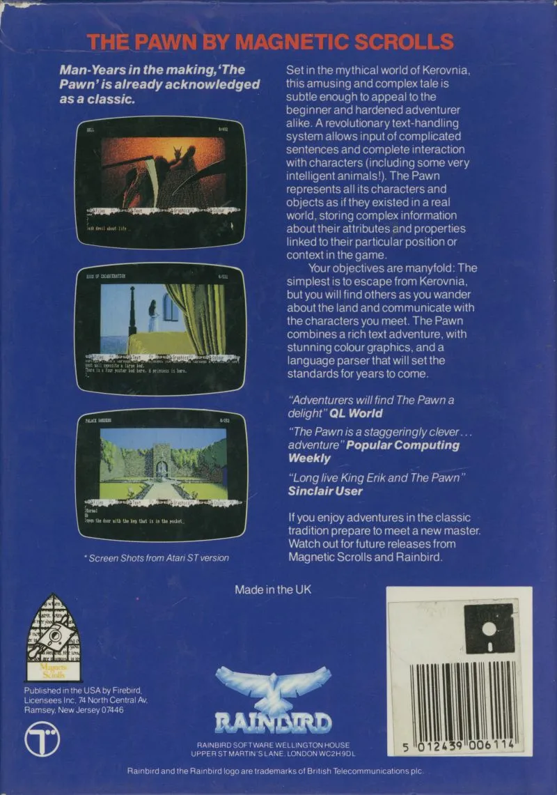 The Pawn box back
