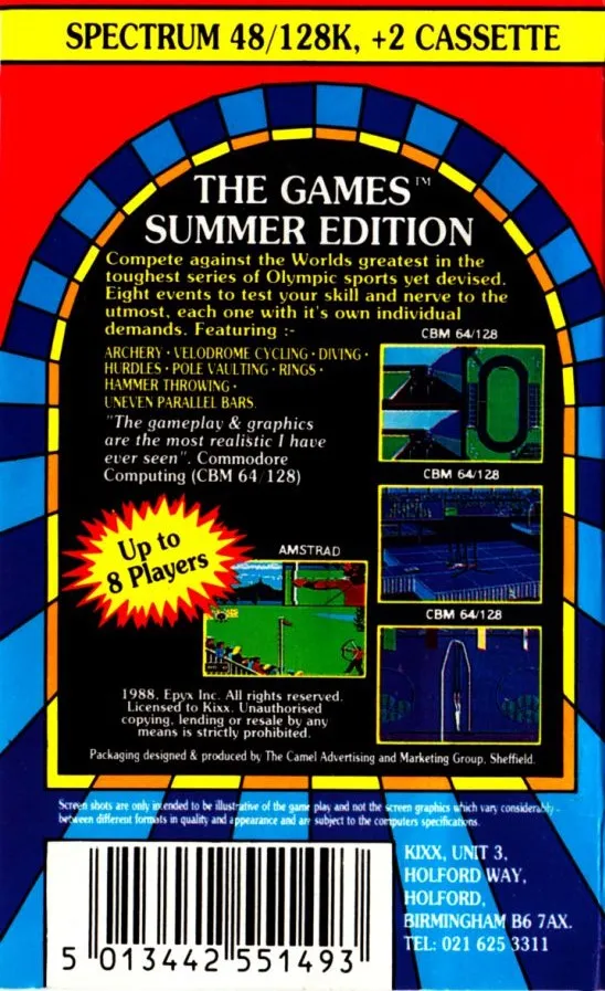 The Games: Summer Edition box back