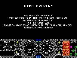 Backdrop artwork for Hard Drivin'