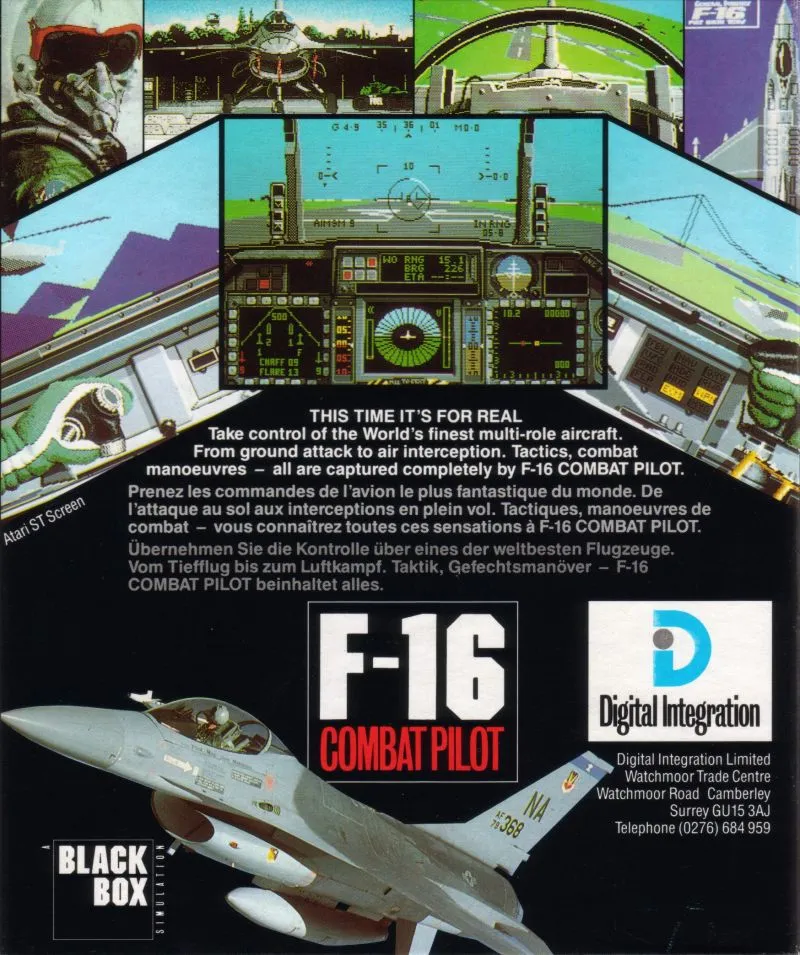 F-16 Combat Pilot box back