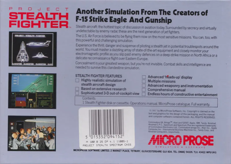Project Stealth Fighter box back