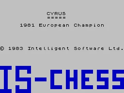 Backdrop artwork for Cyrus IS Chess