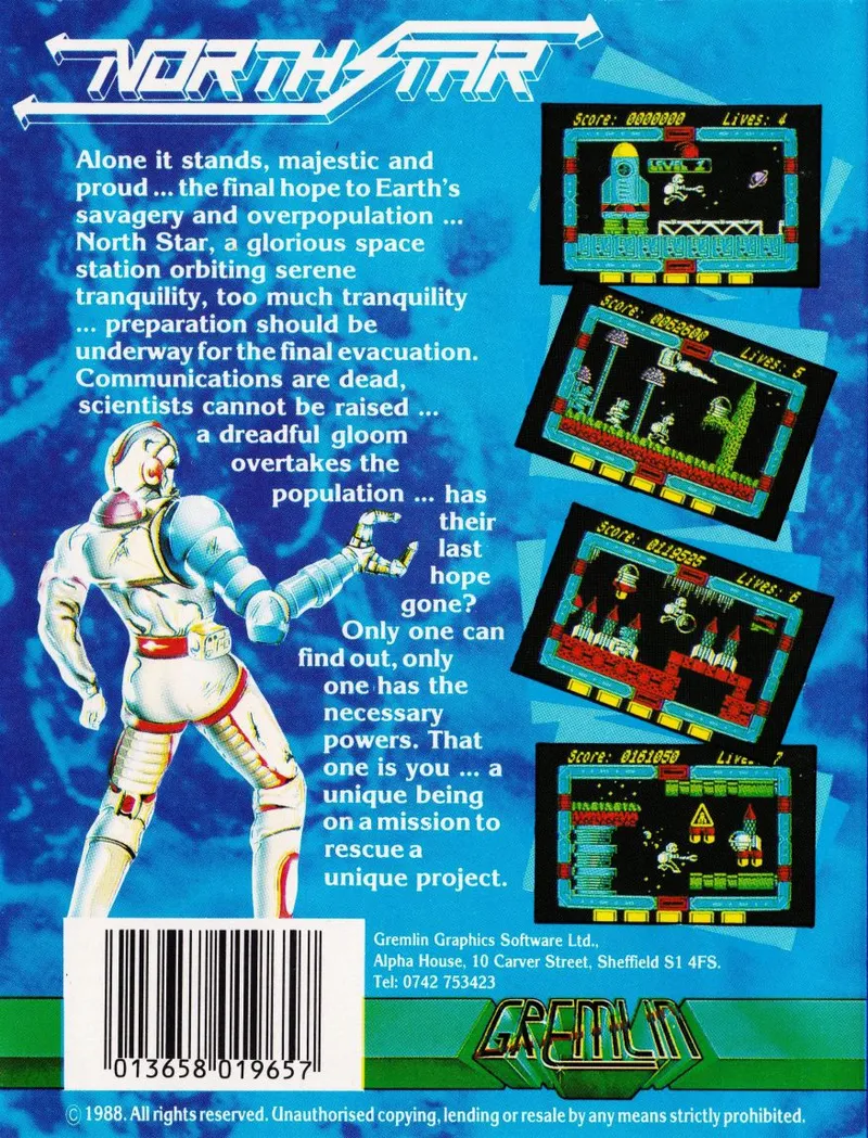 North Star box back