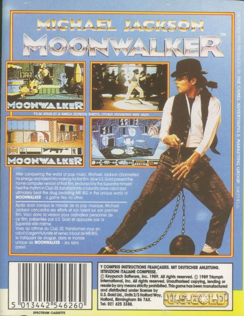 Michael Jackson: Moonwalker box back