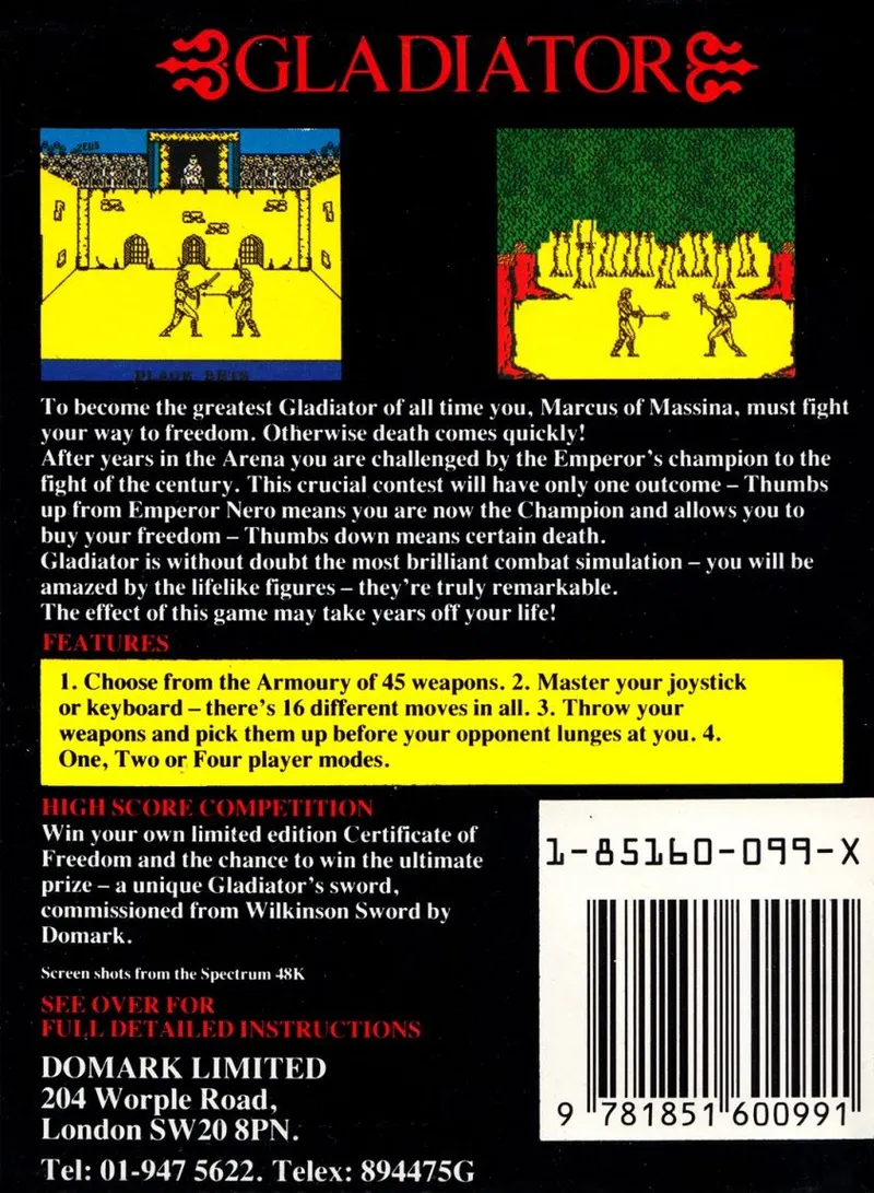 Gladiator box back