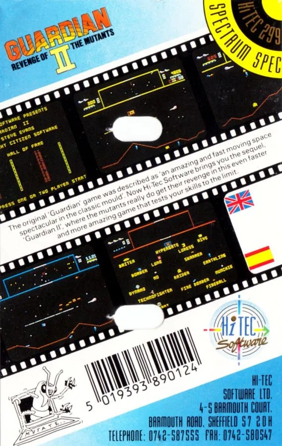 Guardian II: Revenge of the Mutants box back