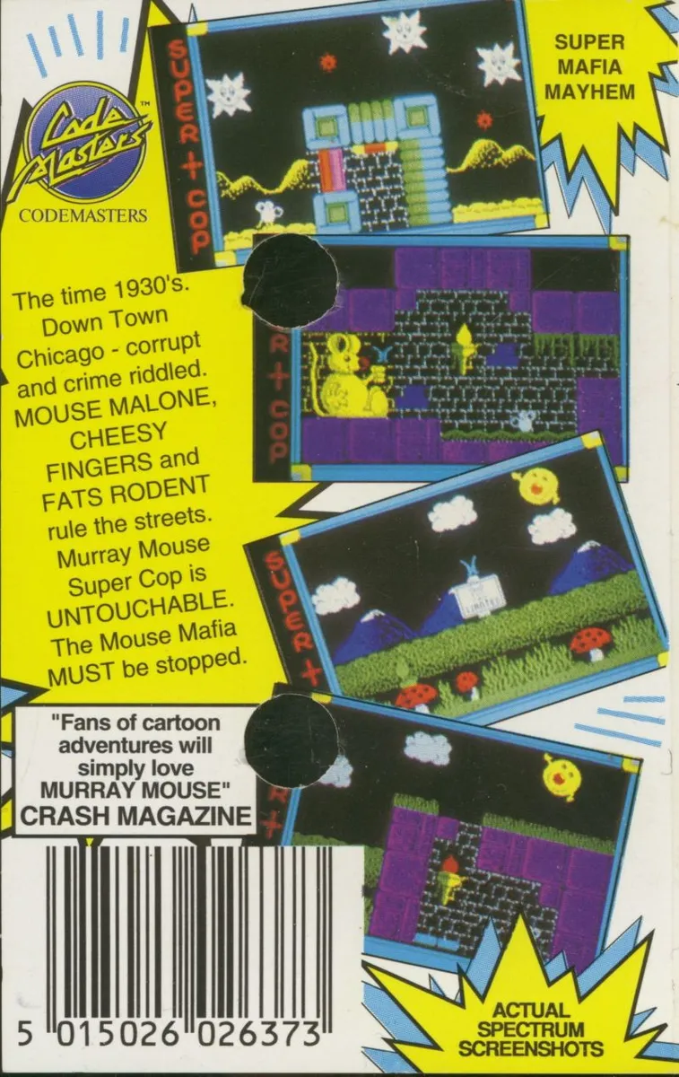 Murray Mouse: Supercop box back