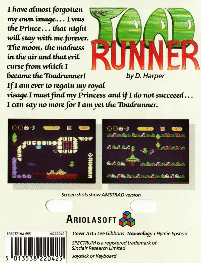 Toad Runner box back