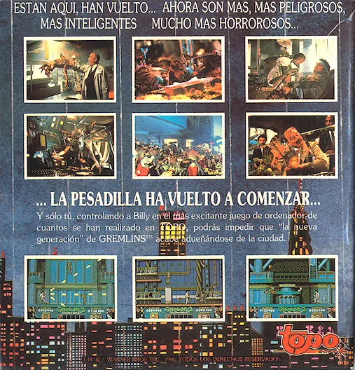 Gremlins 2: The New Batch box back