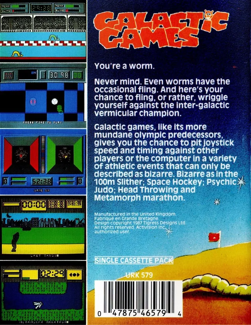 Galactic Games box back
