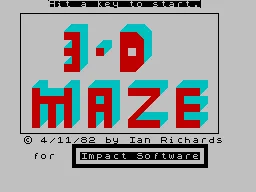 3-D Maze screenshot