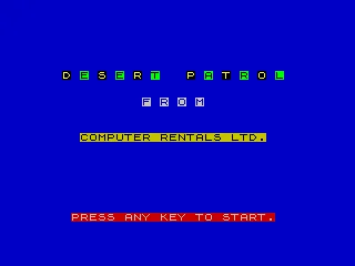 Backdrop artwork for 3D Desert Patrol