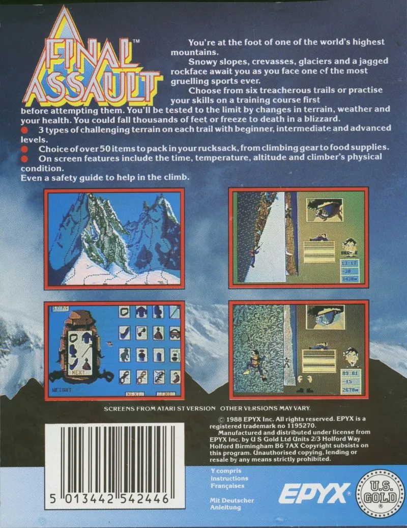Final Assault box back