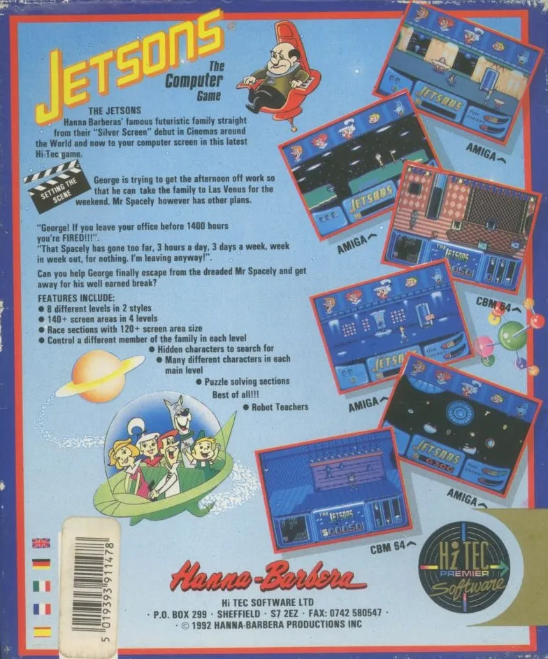 Jetsons: The Computer Game box back