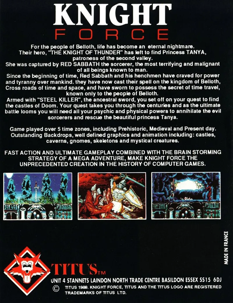 Knight Force box back