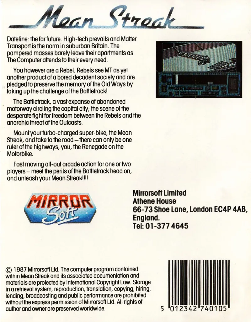 Mean Streak box back