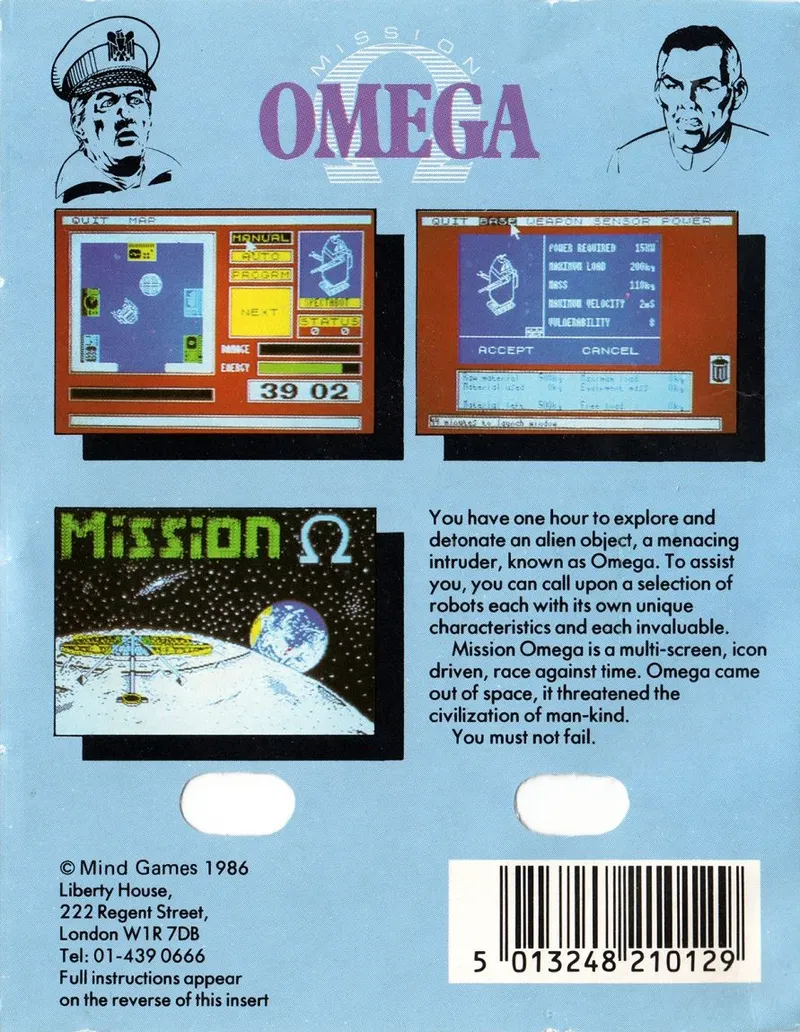 Mission Omega box back