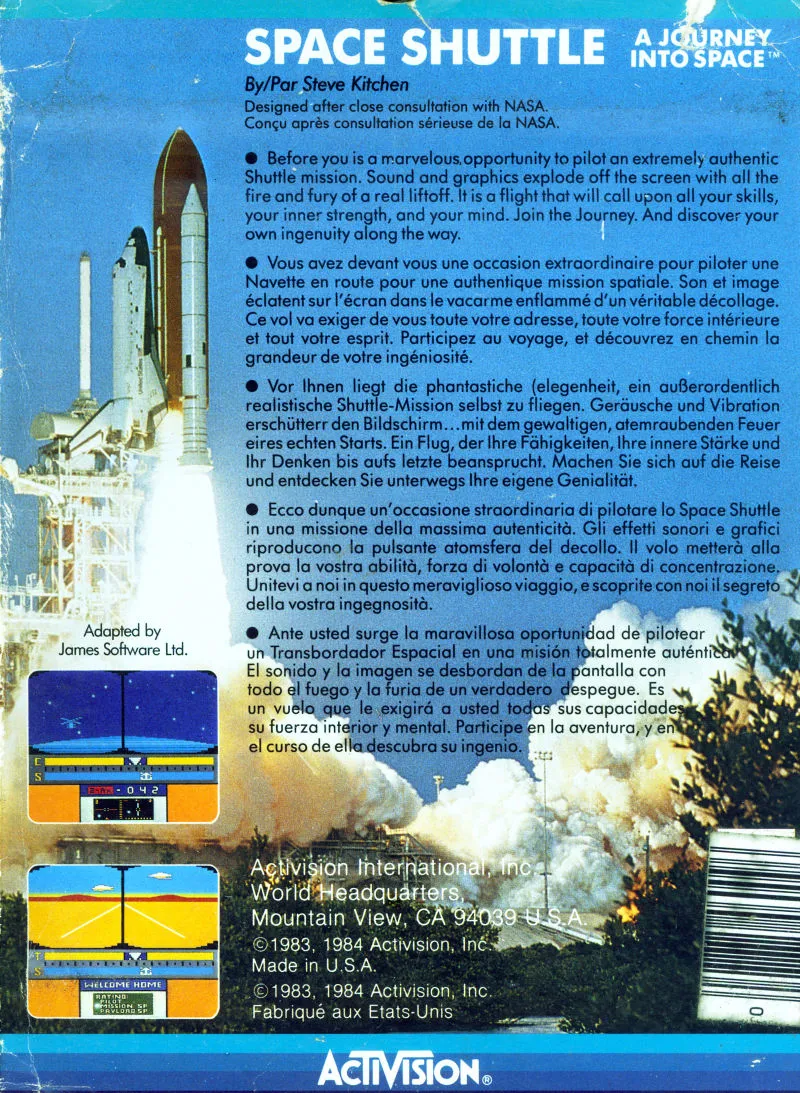 Space Shuttle: A Journey into Space box back