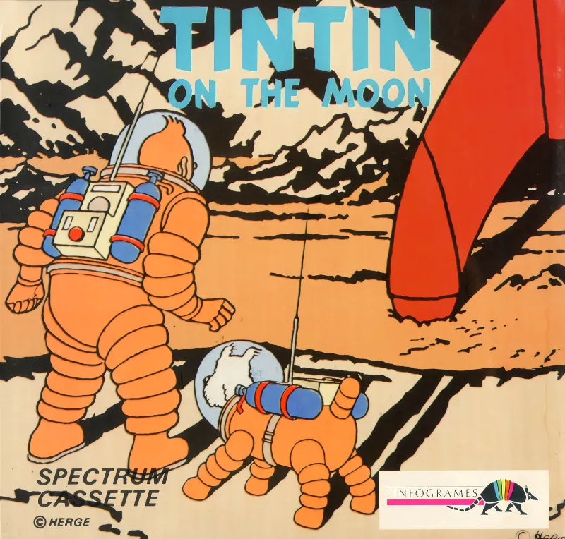 Tintin on the Moon box art