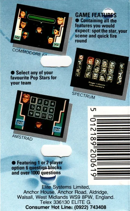 Mike Read's Computer Pop Quiz box back