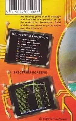 Soccer Director box back