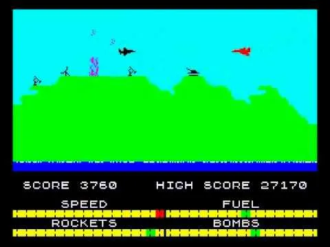 Backdrop artwork for Harrier Attack
