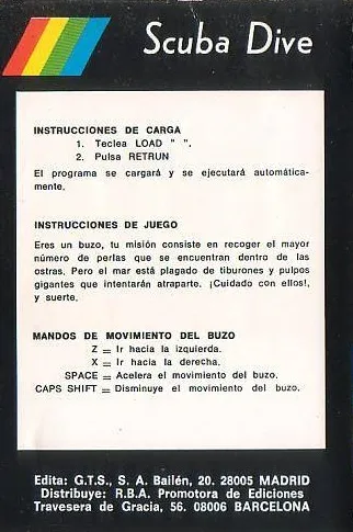 Scuba Dive box back