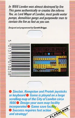The Great Fire of London box back