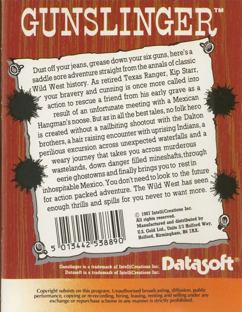Gunslinger box back