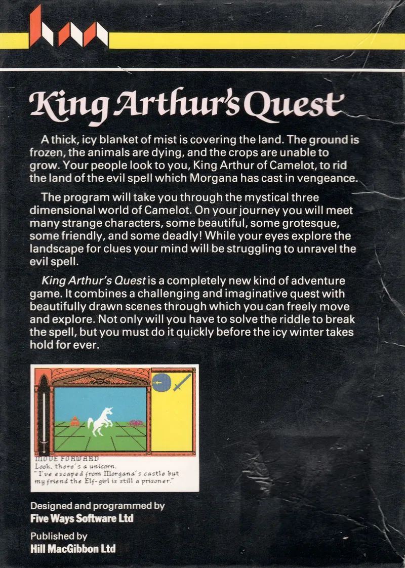 King Arthur's Quest box back