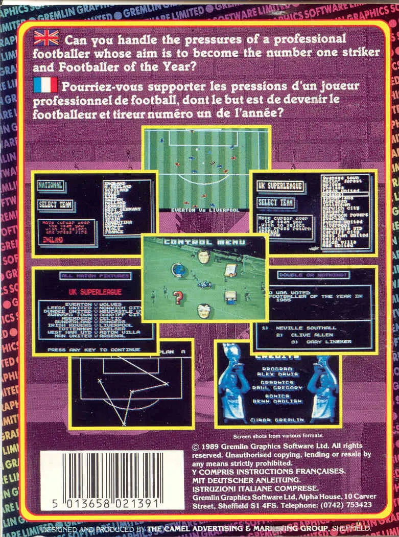 Footballer of the Year 2 box back