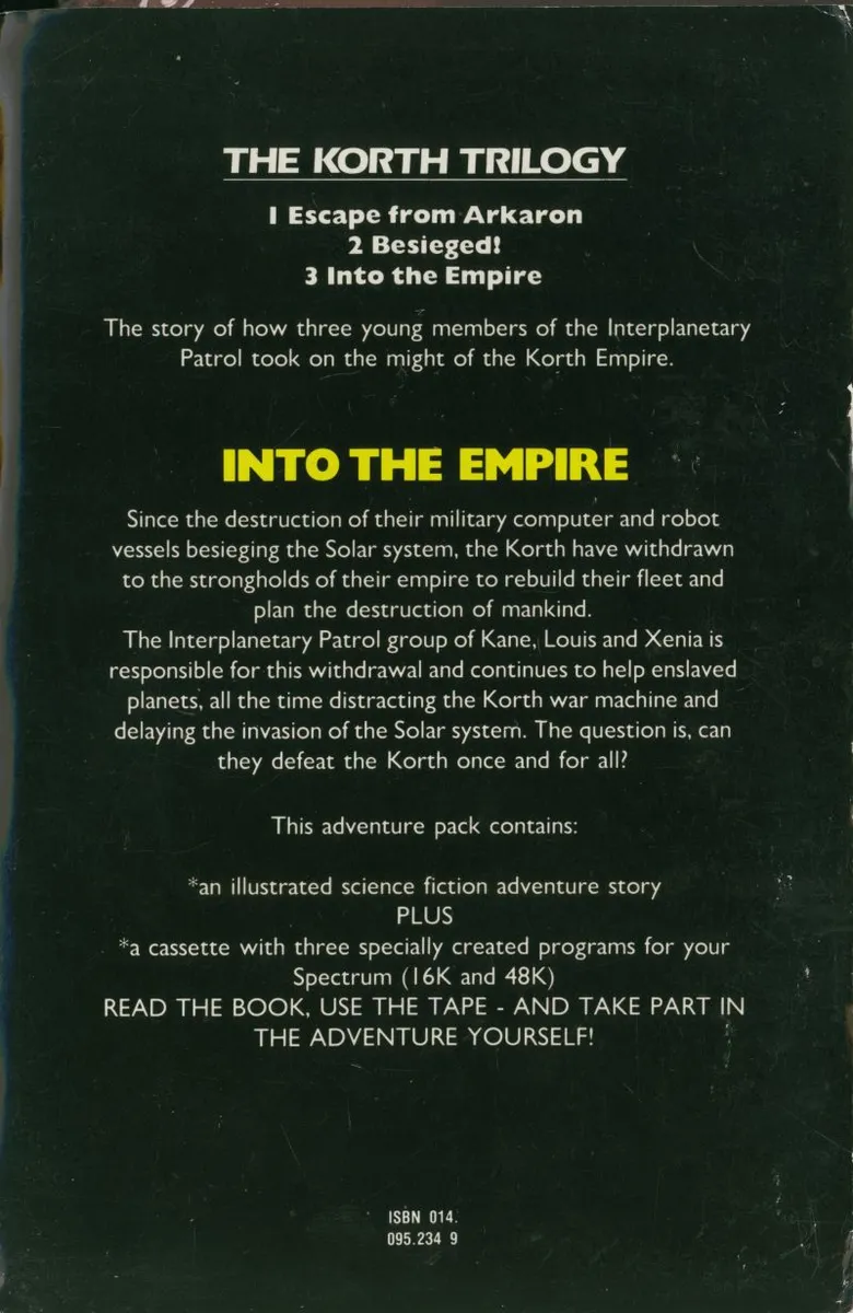 The Korth Trilogy 3: Into the Empire box back
