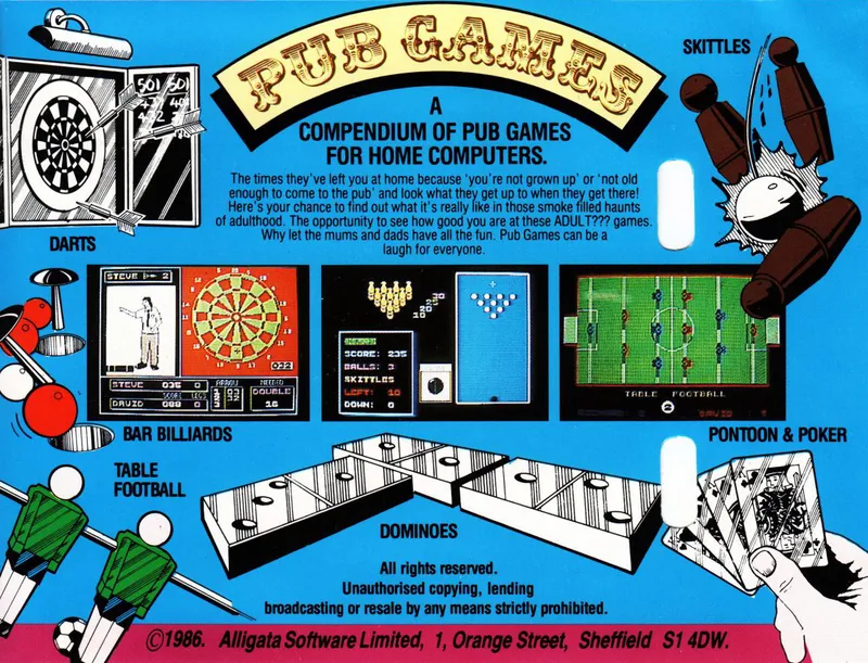 Pub Games box back