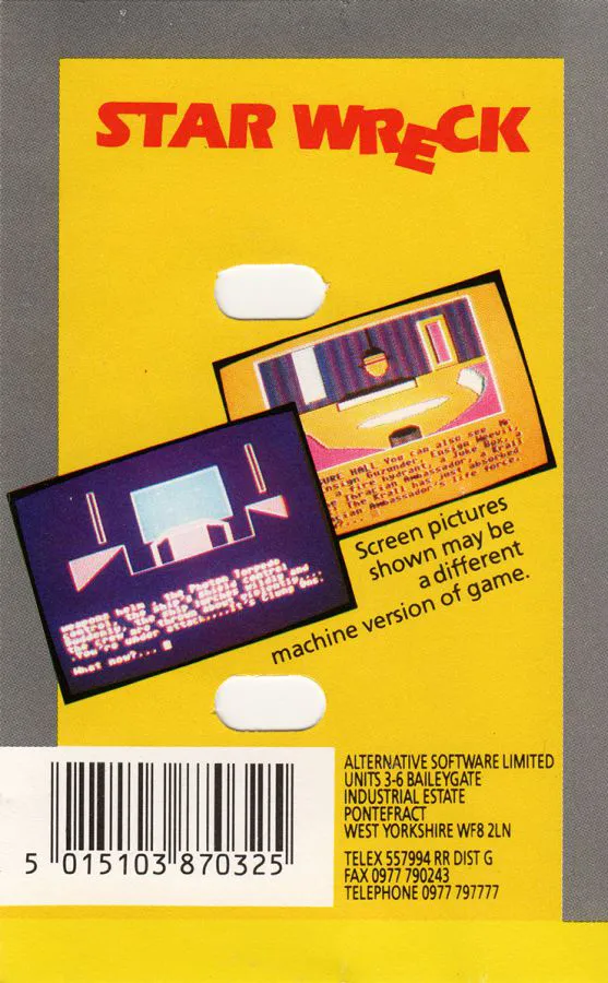 Star Wreck box back