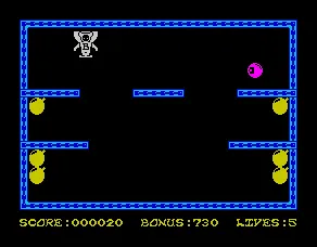 Backdrop artwork for Bomber Bob in Pentagon Capers