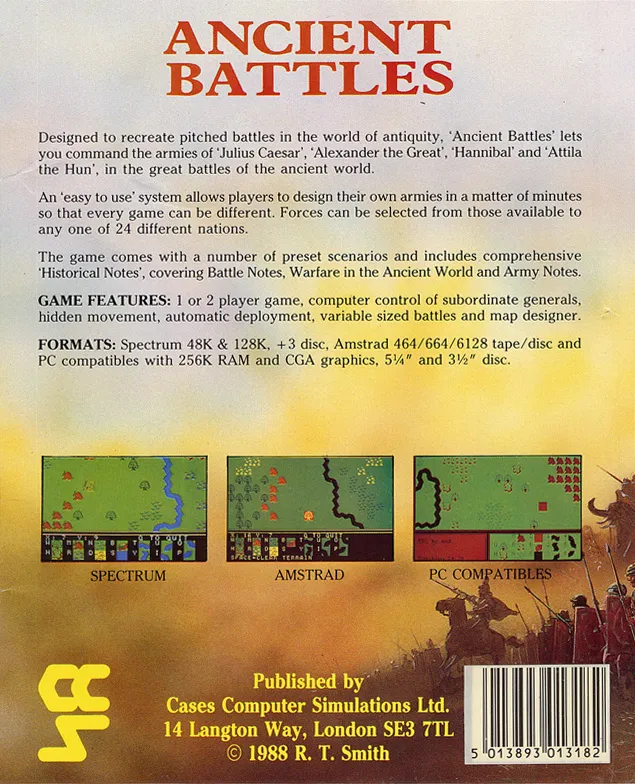 Encyclopedia of War: Ancient Battles box back