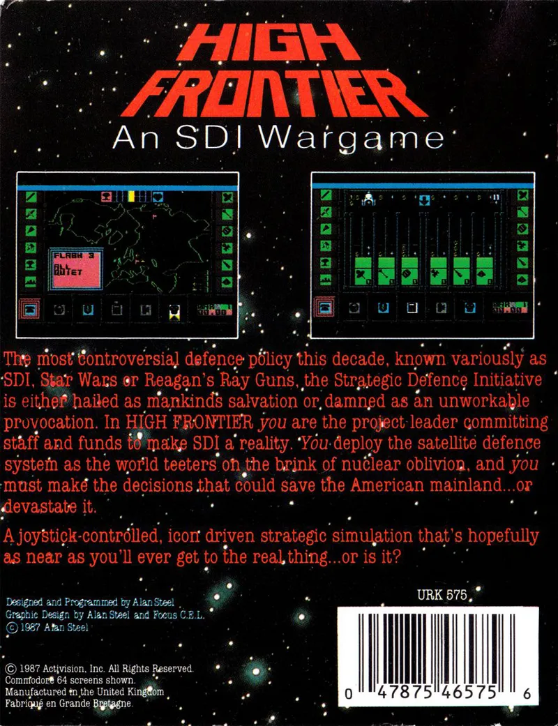 High Frontier box back
