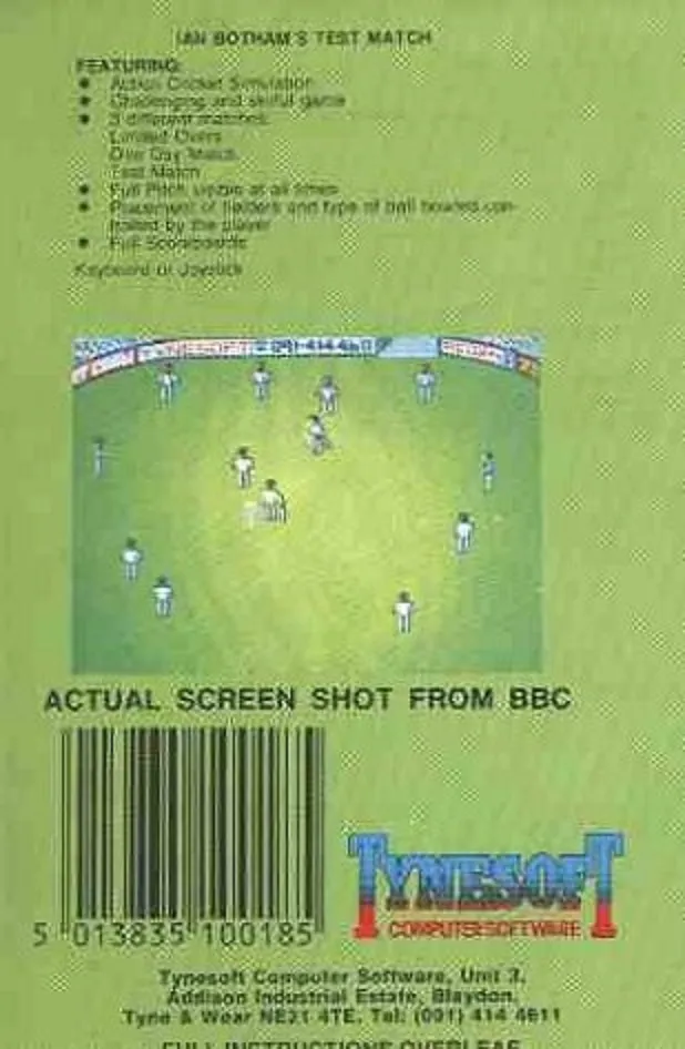 Ian Botham's Test Match box back
