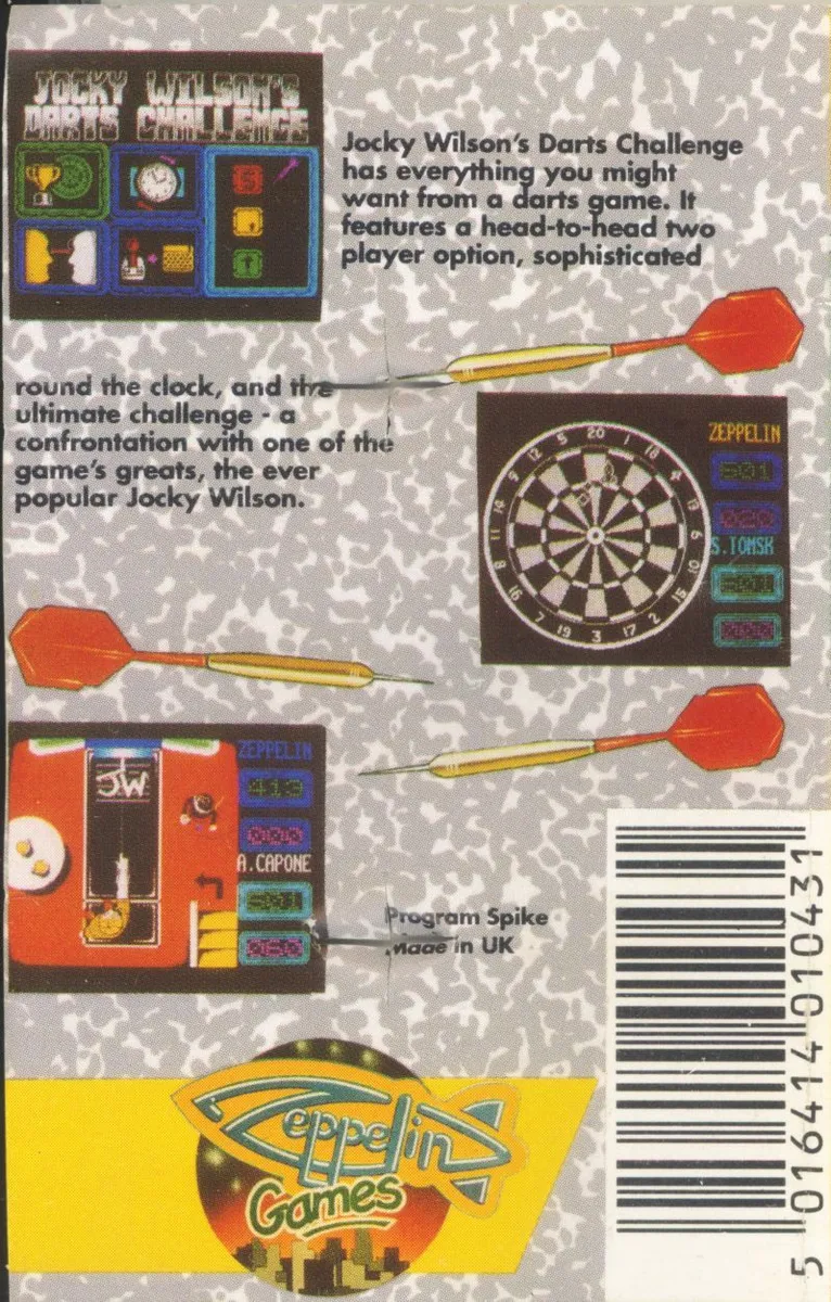 Jocky Wilson's Darts Challenge box back