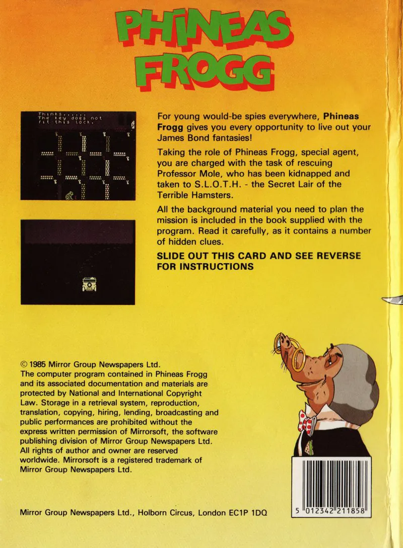 Phineas Frogg box back