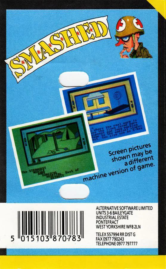 S*M*A*S*H*E*D box back