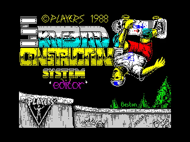 Backdrop artwork for Skateboard Construction System