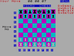 Spectrum Micro Chess screenshot