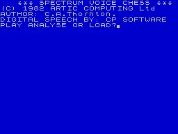 Spectrum Voice Chess screenshot