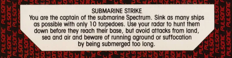 Submarine Strike box back