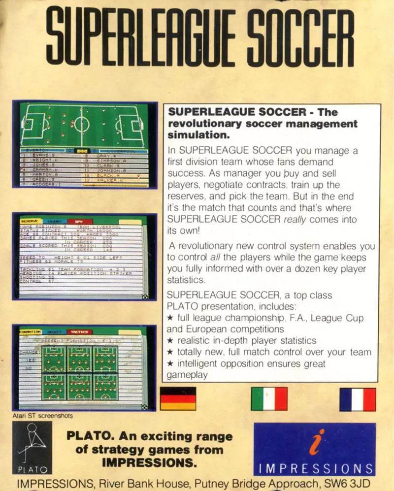 Superleague Soccer box back
