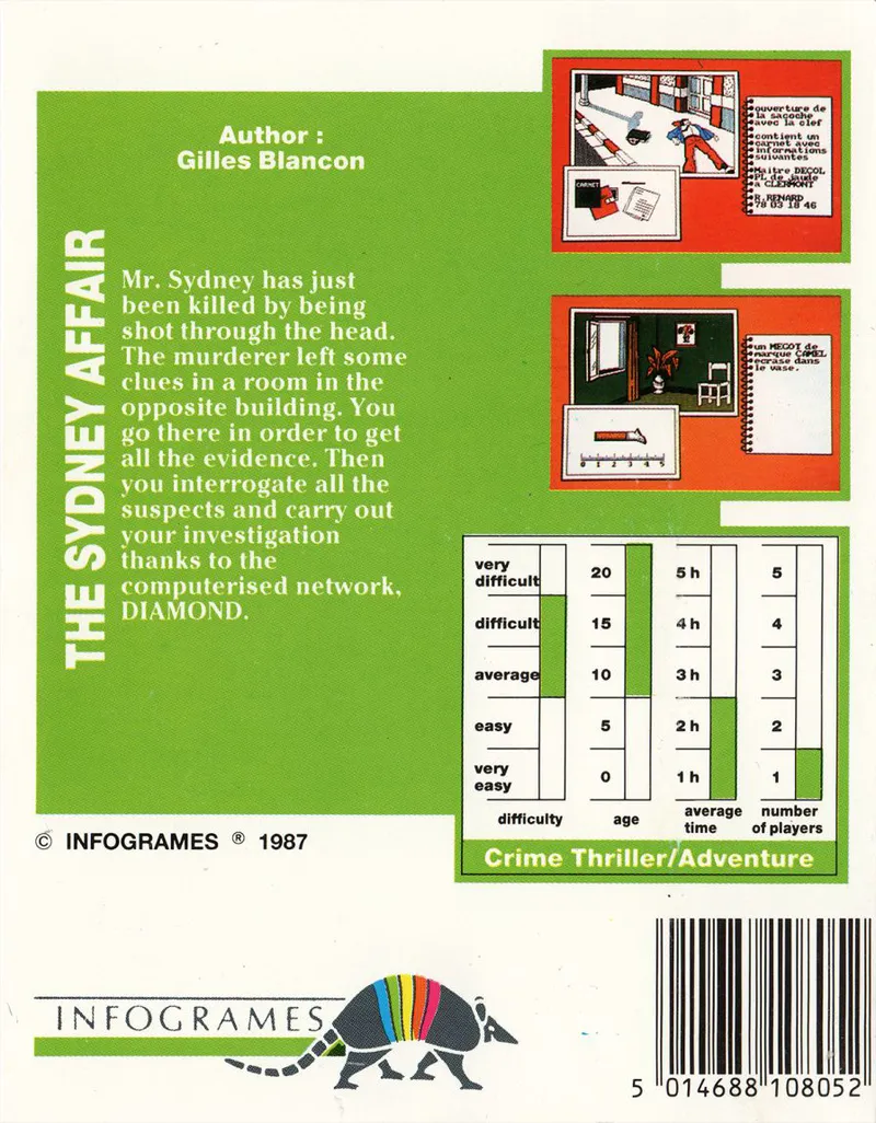 The Sydney Affair box back