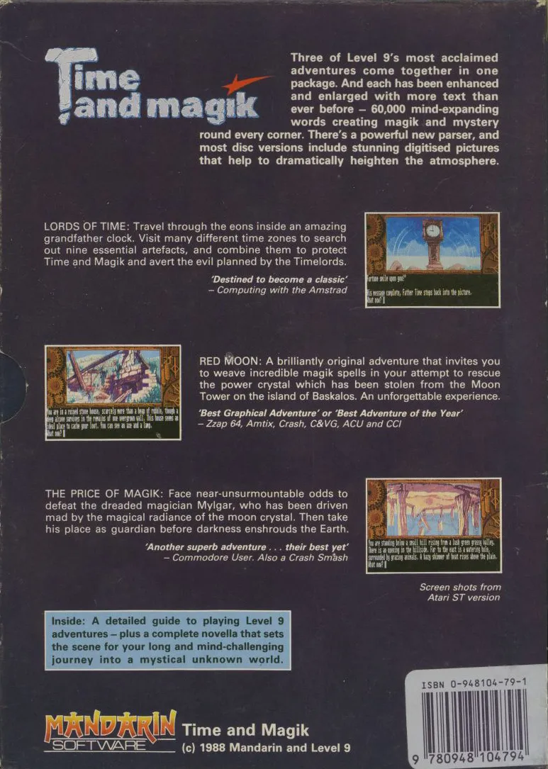 Time and Magik: The Trilogy box back